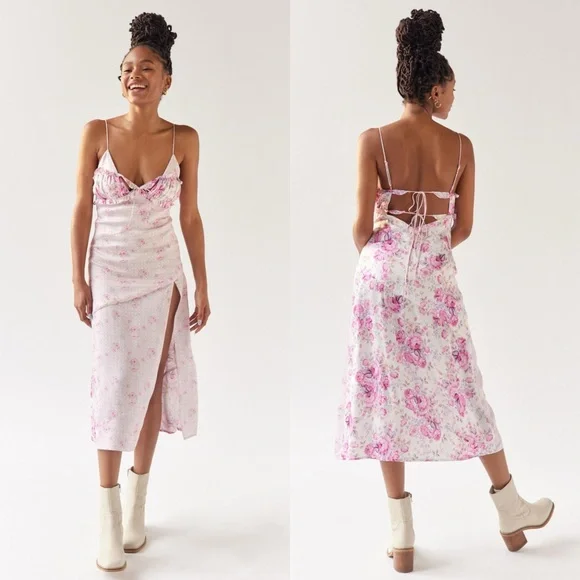 NWT For Love & Lemons Taylor Floral Midi Dress - Picture 2 of 11